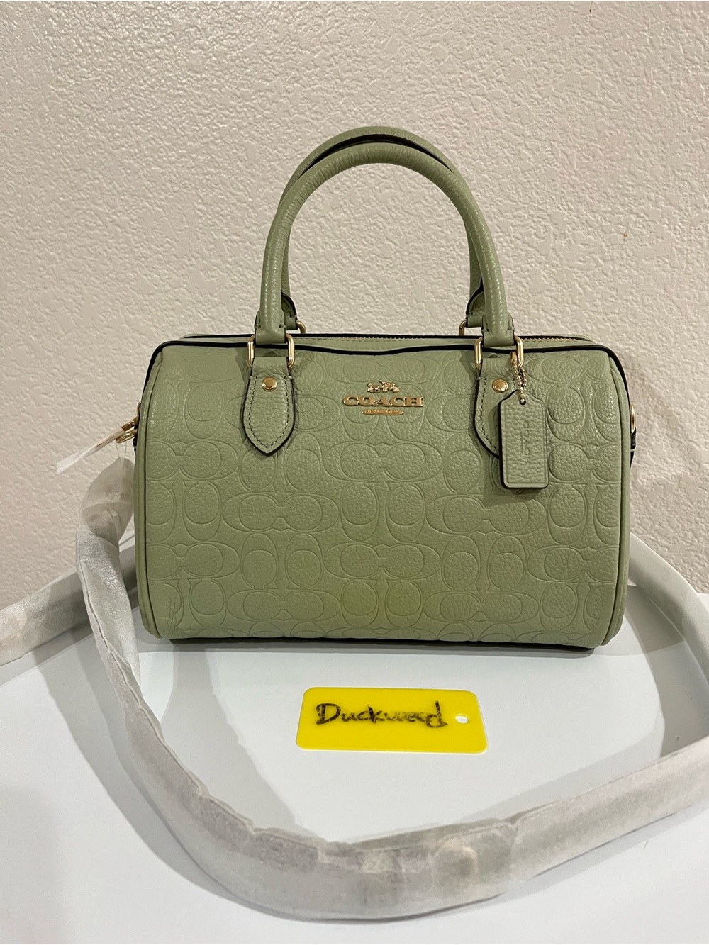 Coach Rowan Satchel Bag In Signature Leather NWT